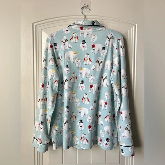 BedHead Pajamas M Organic Cotton Polar Bear Print Made USA - Picture 4 of 16